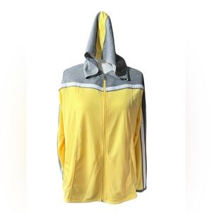 SJB Active Yellow and Gray Lightweight Athletic Jacket, size L
